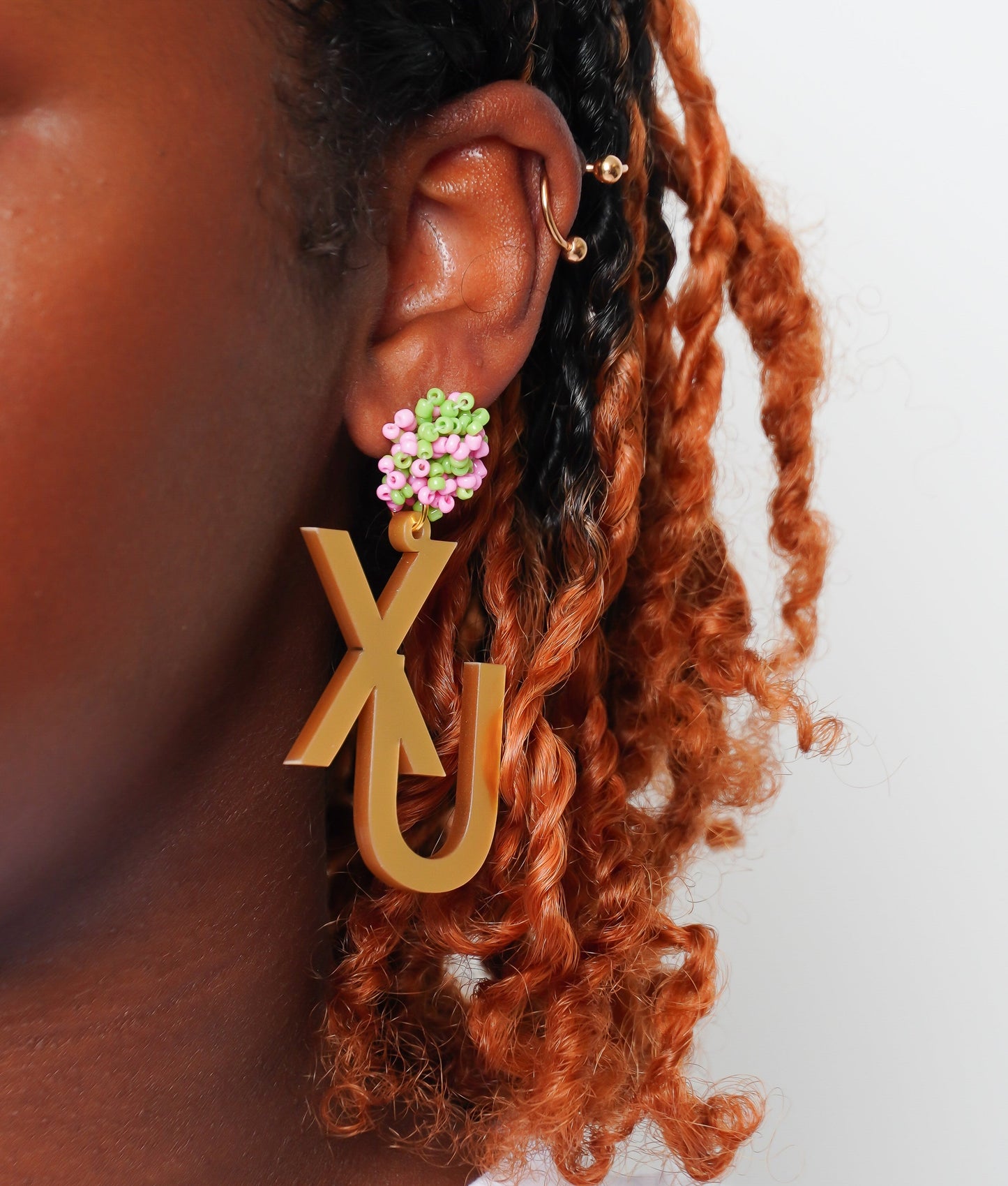 XU/XULA Earrings - Pink & Green