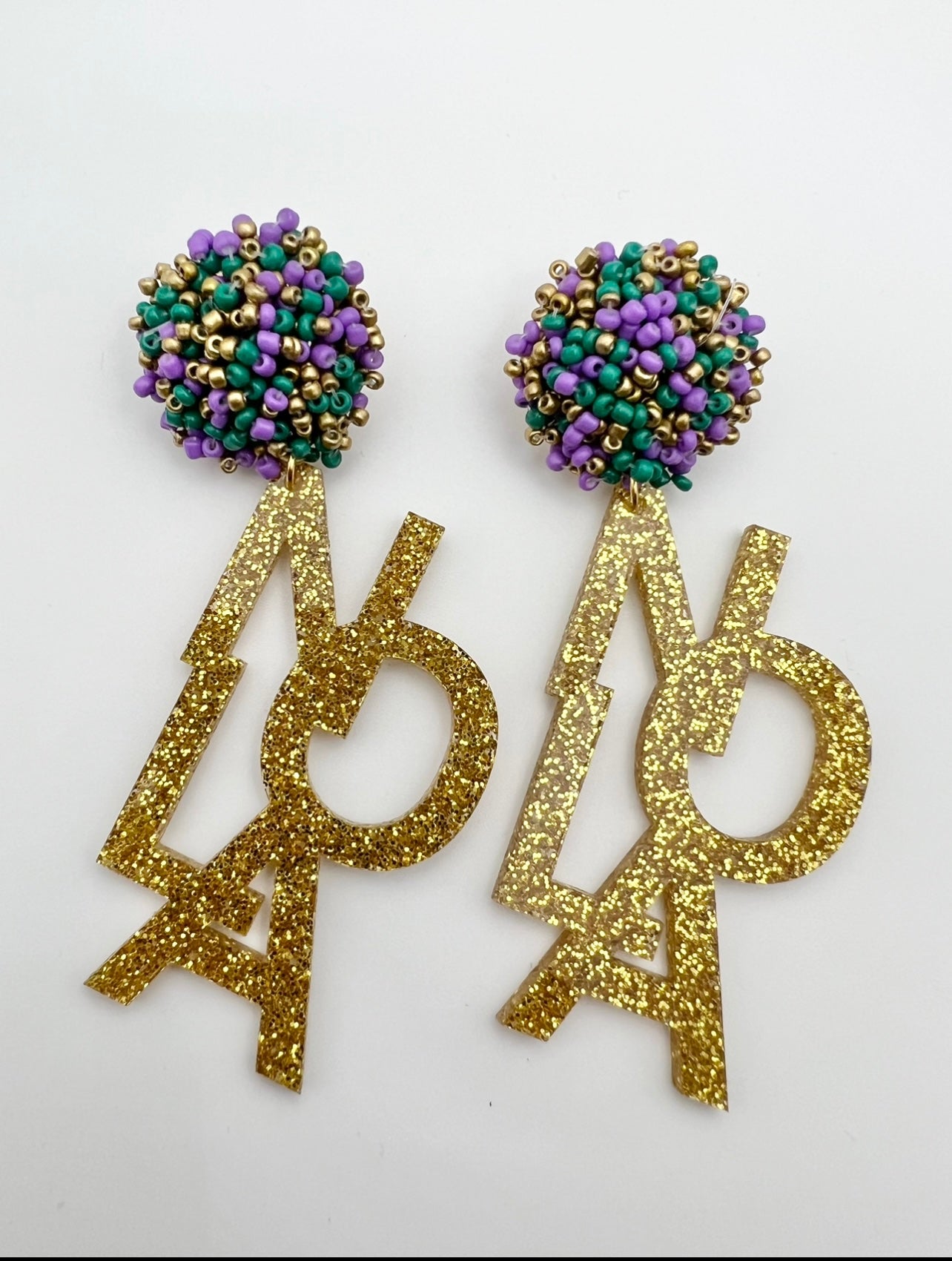 NOLA Mardi Gras Earrings